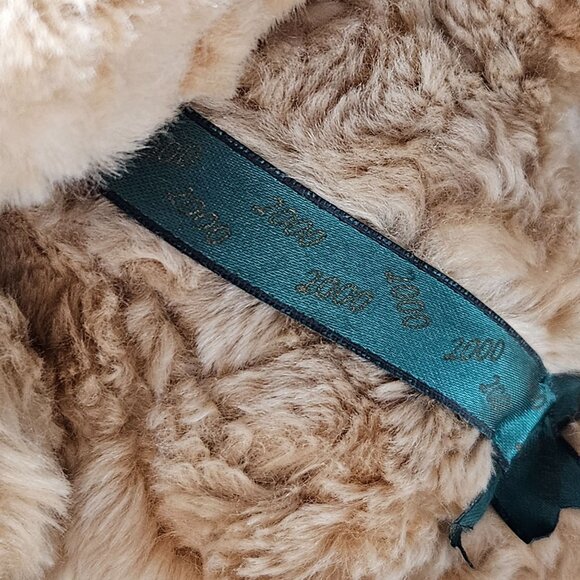 Vintage 2000 Chosun International Teddy Bear with Baby 25 inch Plush Green Bow - Picture 4 of 12